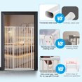 thumbnail image 4 of ZIHUI 59 Inch High Extra Tall Cat Gate with Doors Locks Narrow Bar Spacing, Pressure Mounted 1.38inch Door Page Fence Spacing, Cat Door Way Indoor Use, White, 4 of 8
