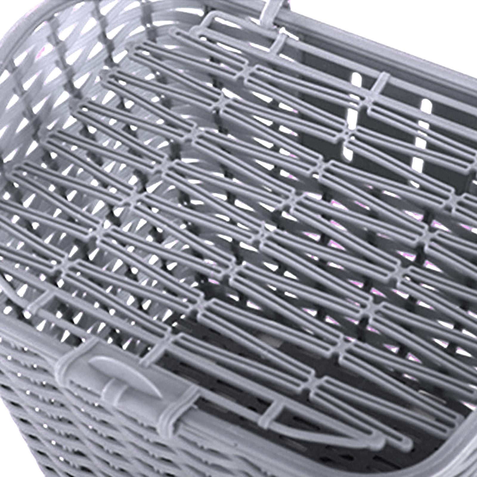 Bike Basket Large Size Detchable Sundries Container with Cover Waterproof Front Handlebar Basket for Cycling Accessories , gray