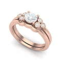 thumbnail image 3 of Mooneye 0.50 Ct Round Cut Moissanite 925 Sterling Silver Rose Vermeil Women Engagement Ring, 3 of 8