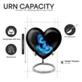 thumbnail image 2 of Yatskia Blue Music Small Memorial Urns for Human Ashes Adult Men and Women, Mini Cremation Keepsake Urn for Ashes Adult Male, (Heart Pack of 1, 3 Inch), 2 of 8