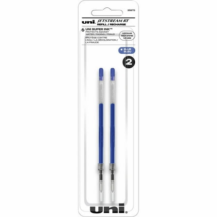 uni-ball Jetstream RT Ballpoint Pen Refills 1 mm, Medium Point - Blue Ink - Non-toxic, Super Ink - 2 / Pack