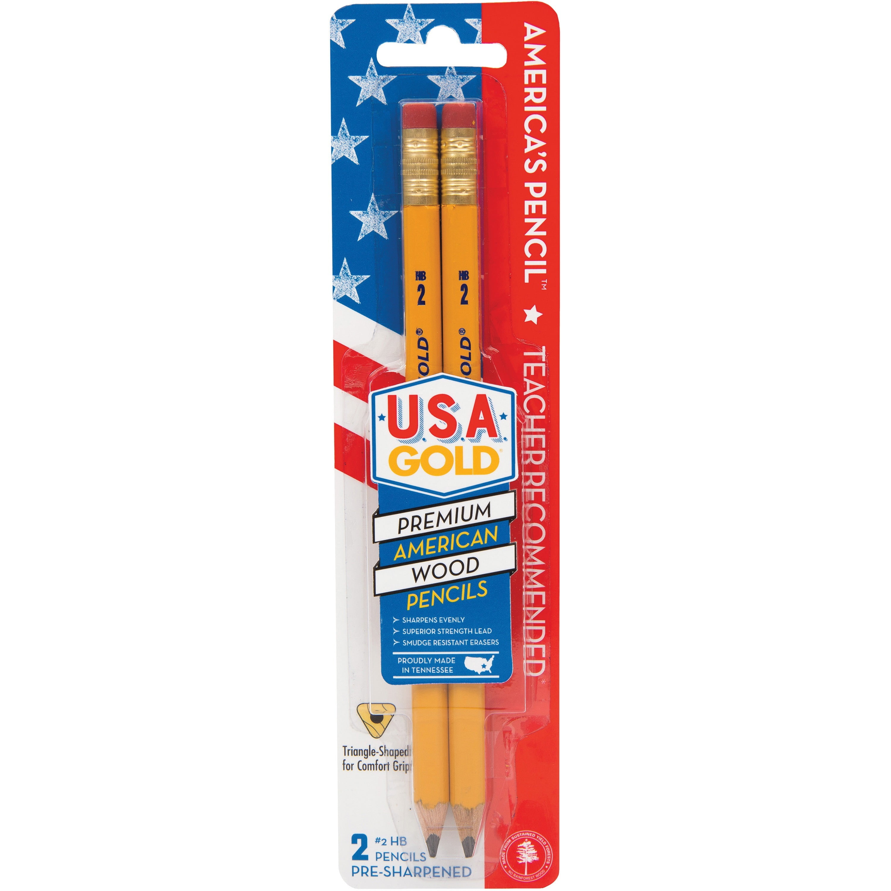 The Write Dudes, BDUDTN77, Jumbo USA Gold Premium No. 2 Pencils, 2 Per