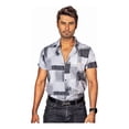 thumbnail image 2 of Camisa Hombre Casual Manga Corta Cuadros, Moon Rain Oversize, 2 of 7