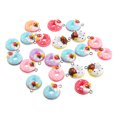 thumbnail image 1 of 20 Pcs Pendentifs en Résine en Forme de Beignet Gâteau Simulation Accessoire de Sac Fruit Fraise (Couleur Mixte), 1 of 9