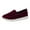 Wine, variant on Jsaierl Women's Woven Orthopedic Breathable Soft Shoes Go Walking Slip on Diabetic Foam Shoes Hands Free Slip in Sneakers Arch Support