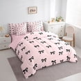 thumbnail image 3 of Homewish Girl Lovely Bowknot 7-Piece Twin Bedding Sets,Cute Cartoon Bow Bedding Comforter Set,Kawaii Black Bowtie Sheet Sets For Kids,Ultra Soft Home Decor Reversible, 3 of 8