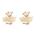 thumbnail image 3 of WORGEOUS 40 pcs Wood Bird Cutouts Unpainted Wood Bird Slices with Rope Mini Wooden Bird Shaped Slices Embellishments Unfinished Wood Ornaments for Christmas Home Decorations, 3 of 8