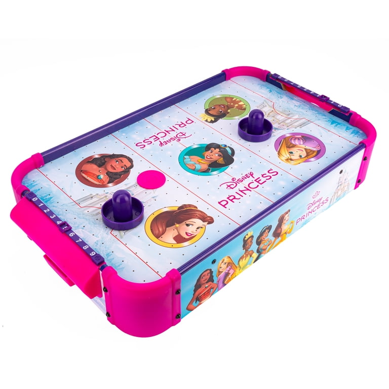 Disney Princess Wooden Electronic Air Hockey Table, Durable Wood