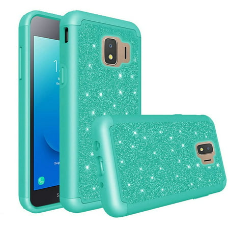 Samsung Galaxy J2 (2019) Case, by Insten Tough Glitter Bling Diamond Dual Layer Hybrid PC/TPU Rubber Case Cover For Samsung Galaxy J2 (2019) - (Best Tough Phones 2019)