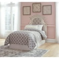 thumbnail image 5 of Bowery Hill Traditional Wood/Fabric Upholstered Twin Panel Headboard in White, 5 of 6