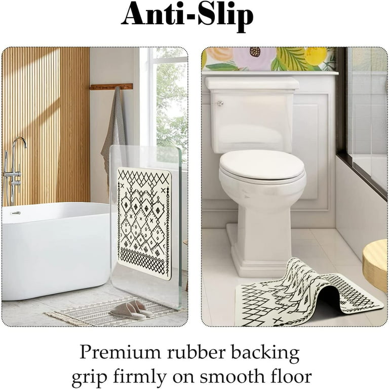 Non-Slip Grip Bathroom Rugs & Mats at