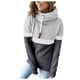 thumbnail image 3 of Gibobby Mujeres S Sudaderas con capucha Camisa de color femenino que coincide con la camiseta de Tops Pullover Hoodies Fashion Casual Top Suatershirt Pullover Turtleneck Top Shirt （Gris， S), 3 of 5