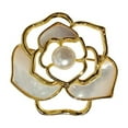 thumbnail image 3 of 1PCS Nouvelle Broche Fleur de Tulipe Dorée Design Élégant Sens Pierre Blanche Rose Bijoux de Luxe Haute Qualité, A1, 3 of 3
