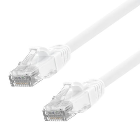 NavePoint Ethernet Patch Cable CAT6A, UTP, 24AWG, 7 Ft,  10 pack, White