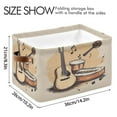 thumbnail image 3 of Guitar Piano Marimba Drum Storage Bins with Handle Fabric Organizer Basket Foldable Box 1 Pack 14.2x10.2x8.3, 3 of 8
