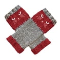 thumbnail image 1 of Guantes sin dedos con mangas para muñeca y orificio para el pulgar, ideales para clima frío para mujeres y niñas. rojo, 1 of 9
