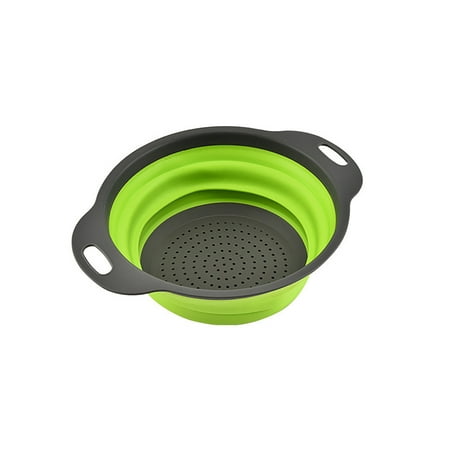 

Njoeus Collapsible Strainer Strainer Basket With Collapsible Handle Blue Basin Silicon On Clearance