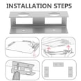 thumbnail image 3 of HLONK Laptop Storage Stand Computer Accessory Mount Metal Under Desk Shelf Wall Holder Keyboard Tablet, 3 of 6
