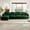 Evergreen, variant on HUTWIFE 74" L-Shape Solid Print Chenille Modular and Deep Seat Sectional Sofas with Movable Ottoman, Beige