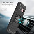 thumbnail image 4 of Galaxy S8 Case, Military Grade Protective Phone Case Cover with Enhanced Metal Ring Kickstand (Support Magnet Mount) Compatible with Samsung Galaxy S8, Black, 4 of 7