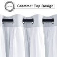 thumbnail image 2 of Cortinas Hiasan opacas de color blanco grisáceo con revestimiento transparente de 132 x 160 cm, 2 of 7