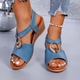 thumbnail image 1 of WILLBEST Sandalias Flexibles Para Mujer Con Tacón Medio De Malla Y Puntera De Goma Deportiva Con Plataforma Cubierta, 1 of 6