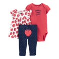 thumbnail image 1 of Set 3 Piezas C/Pantalón Child of Mine Niñas 3-6M Estampado fresas Rojo, 1 of 4