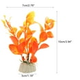 thumbnail image 2 of Unique Bargains 2 Pcs Aquarium Plants Decorations Artificial Aquatic Plant Orange 3.94", 2 of 6