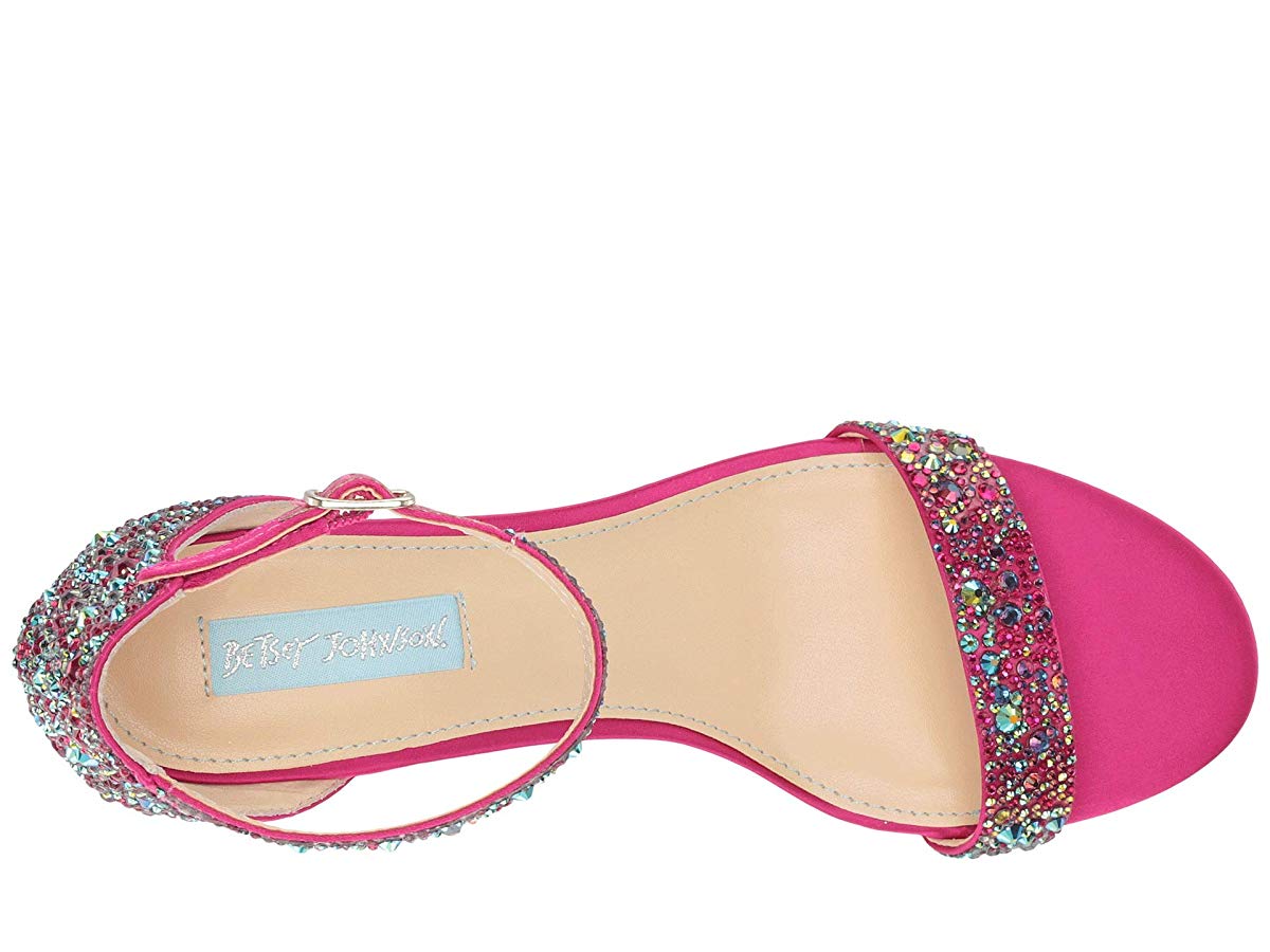 blue by betsey johnson mari block heel dress sandals Blue by Betsey Johnson Mari Rhinestone Block Heel Dress Sandals