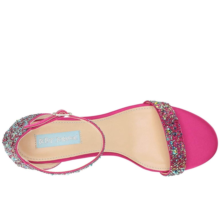 Blue by Betsey Johnson Mari Heeled Sandal Fuschia Multi