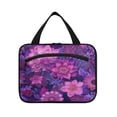 thumbnail image 2 of Travel Hanging Toiletry Bag with 4 Zipped Compartments Waterproof Makeup Accessories Spacious Cosmetic Bag Lavender Bohemian Pattern Large, 2 of 9