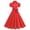 *1-Red, variant on Women's 1950s Swing Dress,Ladies Short Sleeve Dress,Lapel Button Dress For Women,Pink,S-2XL
