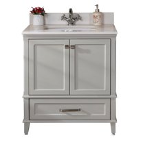 Nera Collection 30'' Gray Bathroom Vanity with Quartz Countertop and Sink