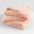 thumbnail image 4 of Bare Home Faux Fur Blanket - 47" x 60" - Ultra Soft Fleece - Throw, Blush, 4 of 5