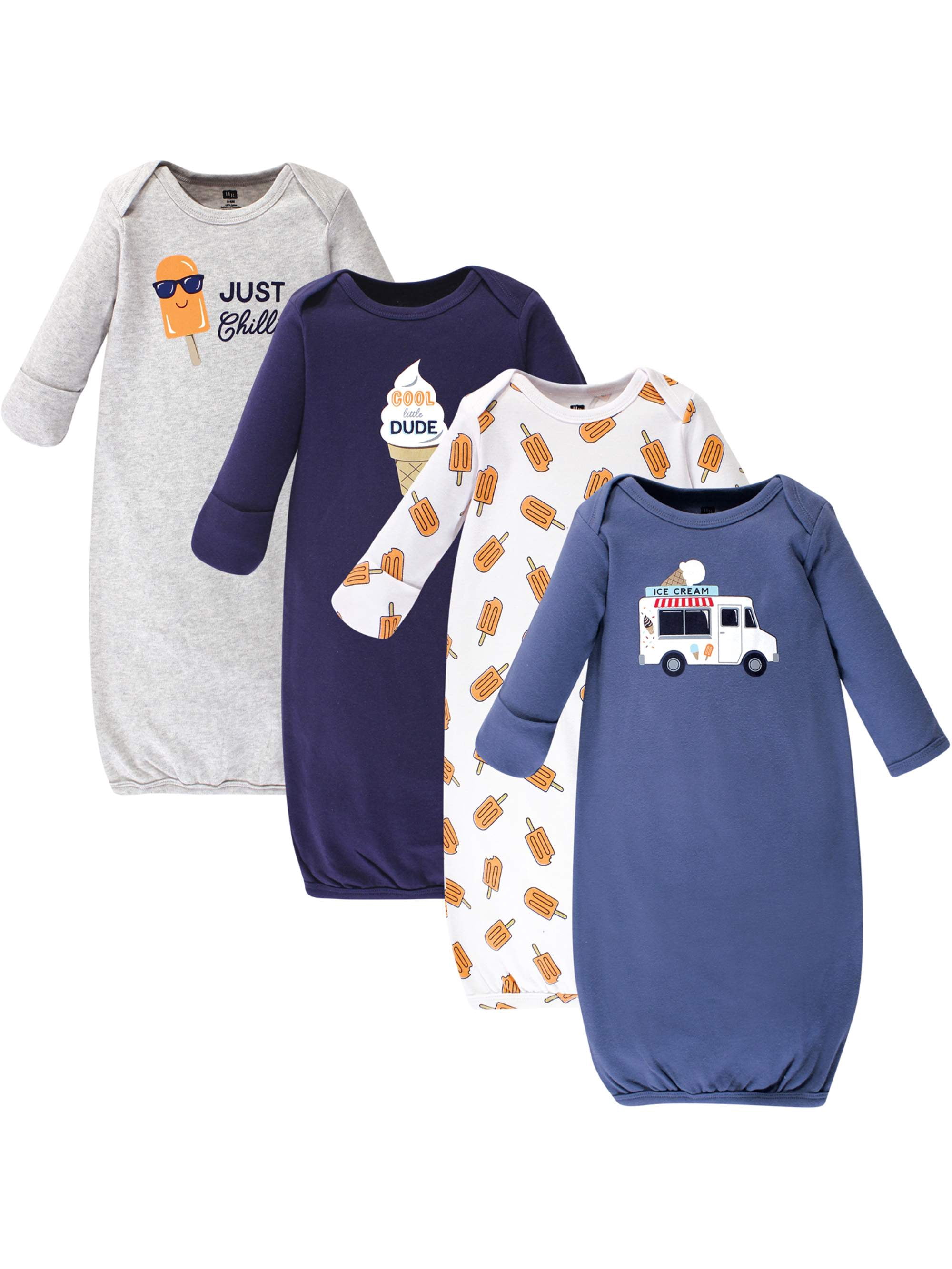 Hudson Baby Gowns, 4pk (Baby Boys or Girls Unisex)
