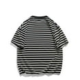 thumbnail image 4 of FNFYFH Mens Big and Tall Striped T-Shirt Short Sleeve Crewneck Tee Top Y2K Baggy T Shirts, 4 of 4