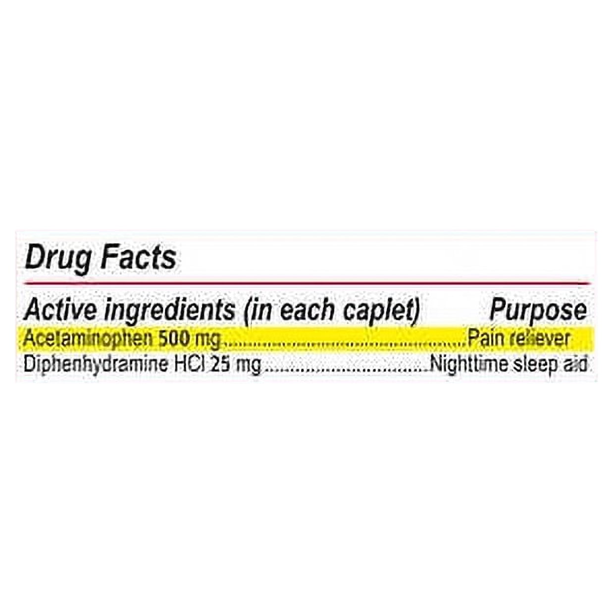2 Pack | Tylenol PM Extra Strength Acetaminophen 500 mg Pain Reliever & Sleep Aid, 225 Caplets