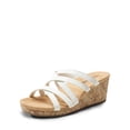 thumbnail image 1 of Sandalias de Cuña DREAM PAIRS para Mujer Blancas con Tiras y Comodidad, 1 of 7