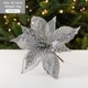 thumbnail image 1 of Árbol de Navidad Adornos decorativos Decoración del árbol de Navidad rojo Flor artificial Flor de pascua dorada Brillo Flores de Navidad, 1 of 4