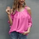 thumbnail image 2 of Blusa informal de manga corta con encaje liso y cuello redondo para mujer Pompotops  hfajkhk125892, 2 of 5