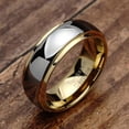 thumbnail image 2 of GHSDFBB Tungsten Rings For Men Women Wedding Band Two Tones Gold Silver Engagement Sizes 6-16, 2 of 6