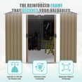 thumbnail image 2 of Villeston 8x12 FT Outdoor Storage Shed, Metal Tool Shed & Outdoor Storage with Lockable Doors & Air Vents for Backyard, Garden, or Patio,Brown, 2 of 6