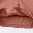 thumbnail image 5 of Trupants Girls Warm Sweater for Girls Kids, Knitted Sweater with Round-Neck, Long Sleeve Solid Color, Girls Cardigans, Coffee, Size 4-5 T, Winter Sweaters to Warm Up, 5 of 6