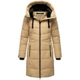 thumbnail image 7 of Marikoo Women's Warm Winter Coat with Hood - Quilted Thigh-Length Jacket - Natsukoo XVI, 7 of 7