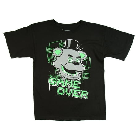 Boss Black Cotton Five Nights at Freddy's Glow in the Dark Game Over Black Cotton T-Shirt (Little Boys & Big Boys) ()