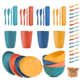 thumbnail image 1 of 44pzs Vajilla    Labg  Juego Color Cocina Paja Trigo Plato Tazas Kit colores, 1 of 4