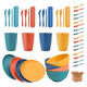 thumbnail image 1 of 44pzs Vajilla    Labg  Juego Color Cocina Paja Trigo Plato Tazas Kit colores, 1 of 4