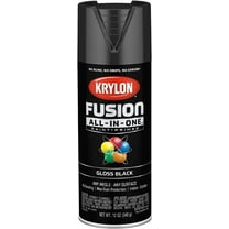 Krylon K02702007 Fusion All-in-One Spray Paint for Indoor/Outdoor Use, Gloss Black, 6-Pack