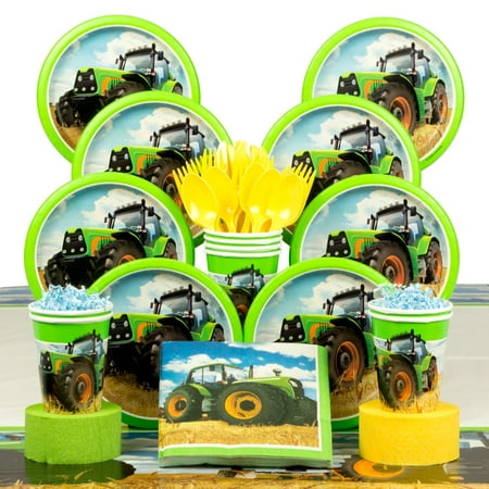 Tractor Time Birthday Deluxe Tableware Kit (Serves 8) - Party Supplies ...