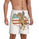 thumbnail image 2 of Balery Vintage Wild West Cowboy Pantalones cortos de pijama de punto de algodón para hombre con cinturilla y bolsillos-X-Large, 2 of 6